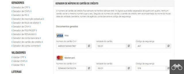 Credit card generator: how to generate for tests?