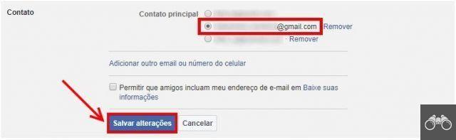 How to change facebook email