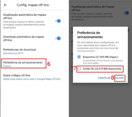How to save routes in Google Maps and access maps offline